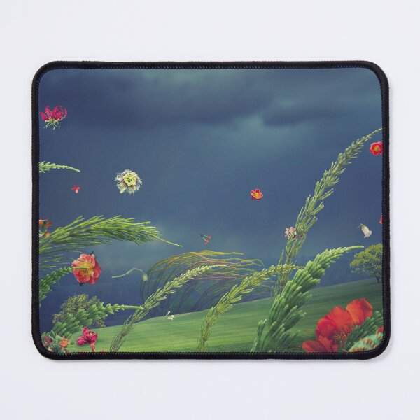 Item preview, Surreal Flying Floral Landscape - Magical Green Meadow designed and sold by Vizerskaya.