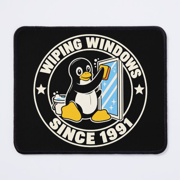Item preview, Linux Tux penguin meme designed and sold by Olena Du.