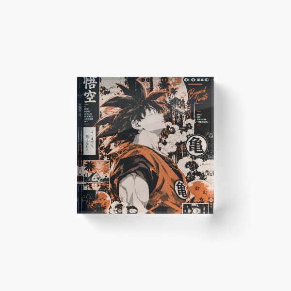 Item preview, Goku Dragon Ball Grunge Manga Anime Art designed and sold by OrionInkVault.
