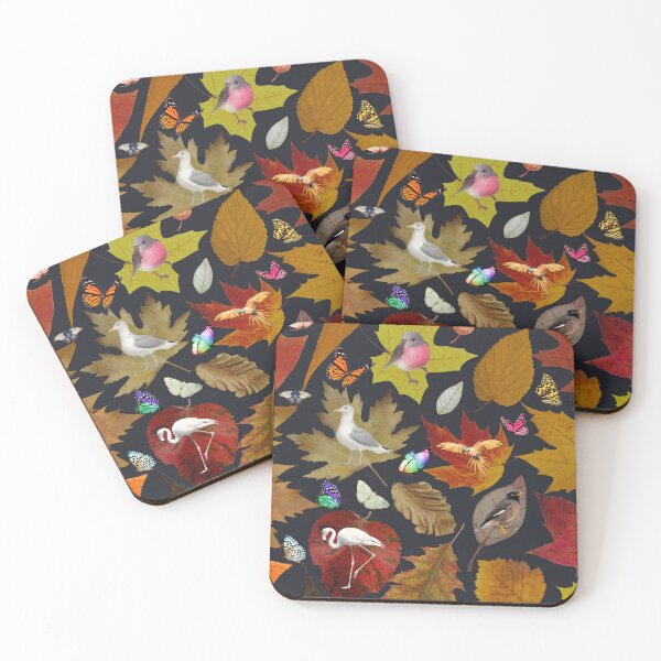 Item preview, Autumn Leaves Birds and Butterflies designed and sold by AksNoor116.