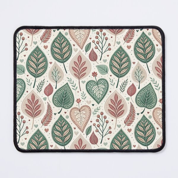 Item preview, Nordic Romantic Leaves | Scandinavian Valentine Folk designed and sold by Shuga-Design.