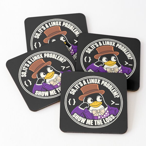 Item preview, Linux Tux penguin meme logs designed and sold by Olena Du.