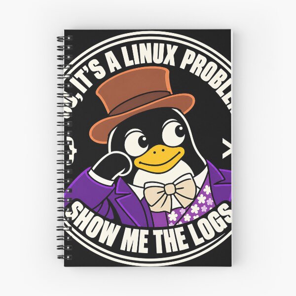 Item preview, Linux Tux penguin meme logs designed and sold by Olena Du.