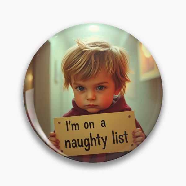 Item preview, Naughty List Retro Christmas Portrait designed and sold by TheGoodShelf7.