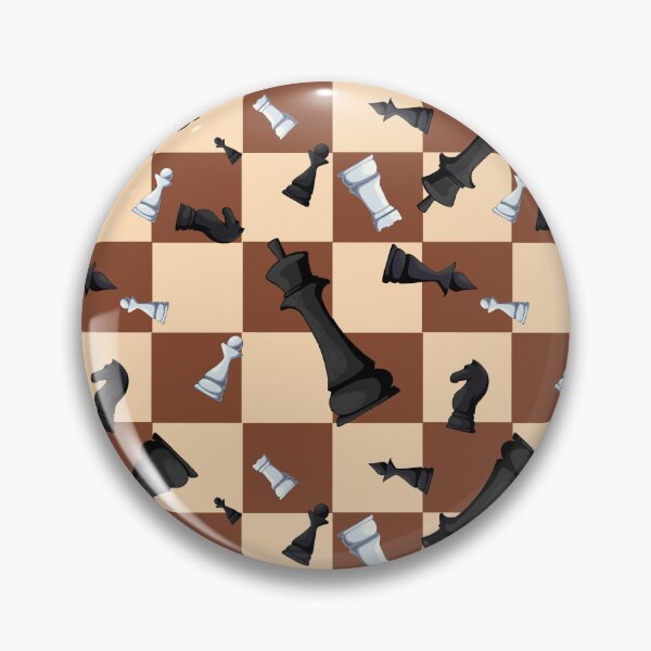 Item preview, Classic Chessboard with Scattered Pieces Seamless Pattern designed and sold by artmakac.