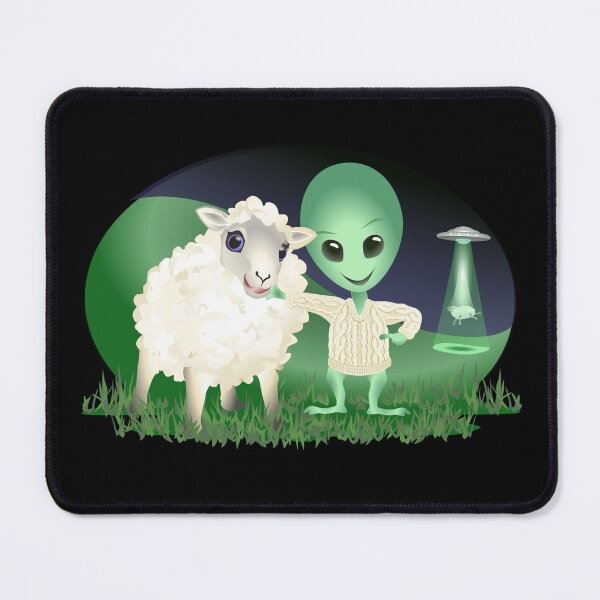 Item preview, Aliens want Jumpers too 'little green man' with Sheep designed and sold by Adamo-illustration.