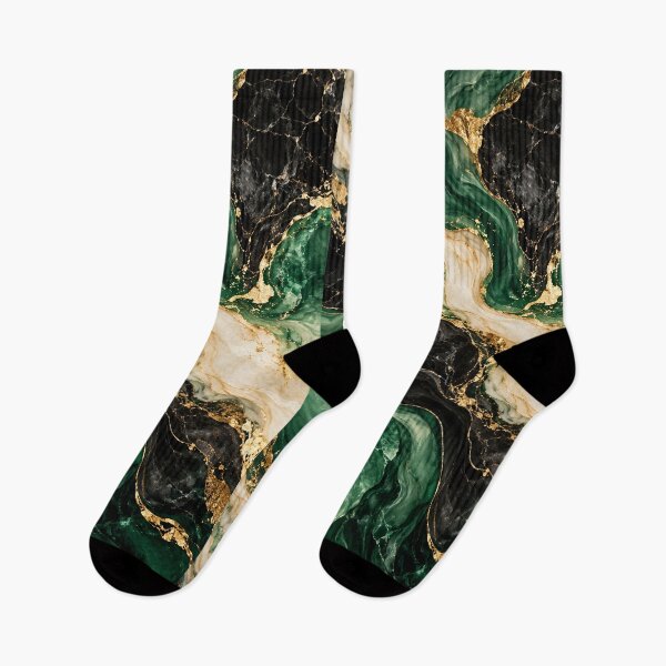 Item preview, Emerald Green Black and Gold Luxury Marble Abstract designed and sold by KokoDeez.