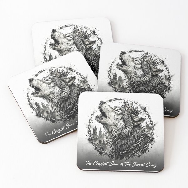 Item preview, Howling Wolf King Chained Crown City Skyline designed and sold by Ahmadhamroush.