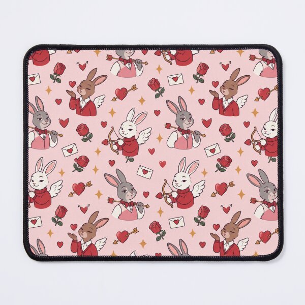Item preview, Cupid Rabbit | Valentines Day Bunny Cupids with Heart Arrows, Roses and Love Letters designed and sold by Furrenzy.