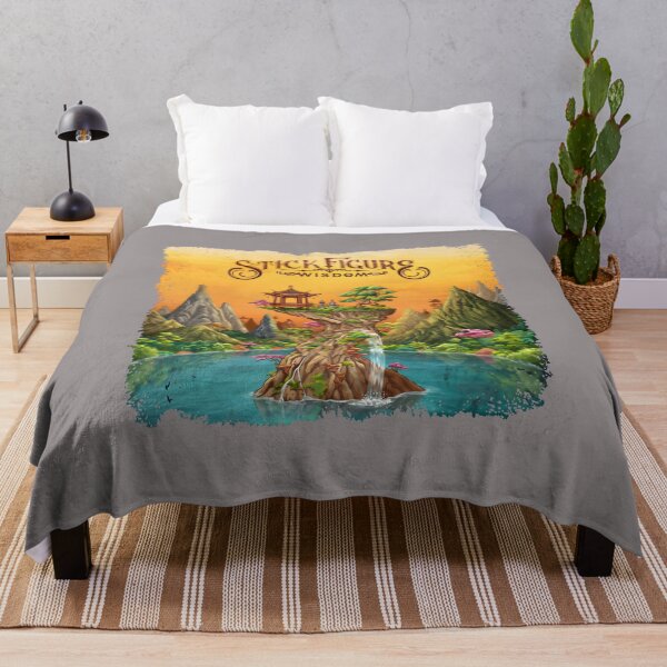 Item preview, Stick Figure Wisdom Zen Island Landscape T-Shirt-64 designed and sold by RenWintermantel.