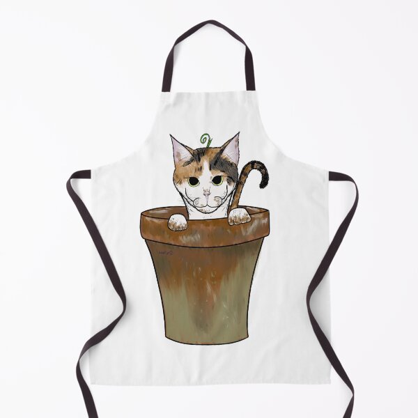 Item preview, Gato en maceta designed and sold by lunarlyraart.