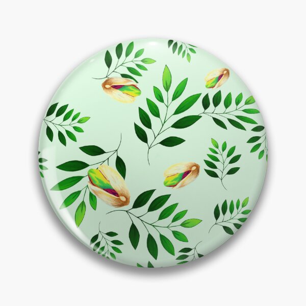 Item preview, Pistachios and Fresh Leaves Seamless Pattern designed and sold by artmakac.