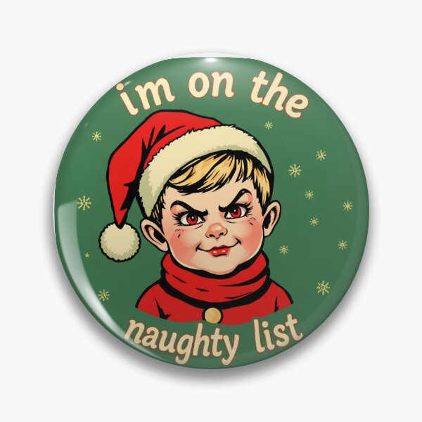 Item preview, Naughty List Retro Christmas Portrait designed and sold by TheGoodShelf7.
