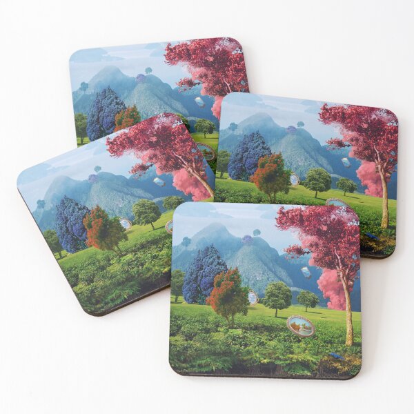 Item preview, Surreal Mountain Landscape - Flying Mirrors & Crimson Tree designed and sold by Vizerskaya.