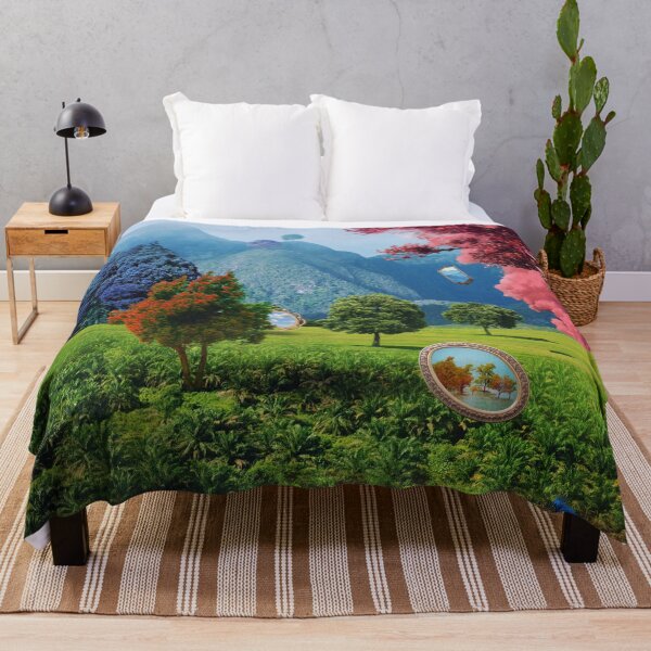 Item preview, Surreal Mountain Landscape - Flying Mirrors & Crimson Tree designed and sold by Vizerskaya.