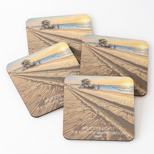 Item preview, Skeleton Coast beach and desert 4x4 expedition Namibia desert retro vintage design motif designed and sold by strandbar.
