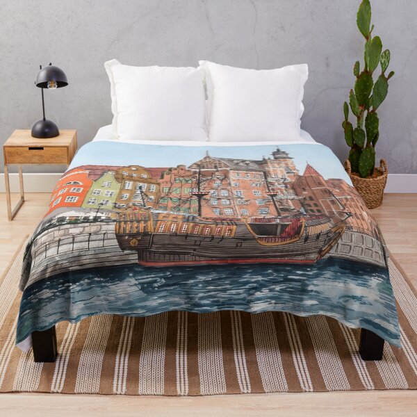 Item preview, Gdansk Watercolor Print – Polish Coastal Cityscape, Poland designed and sold by POSTERIOCREW.