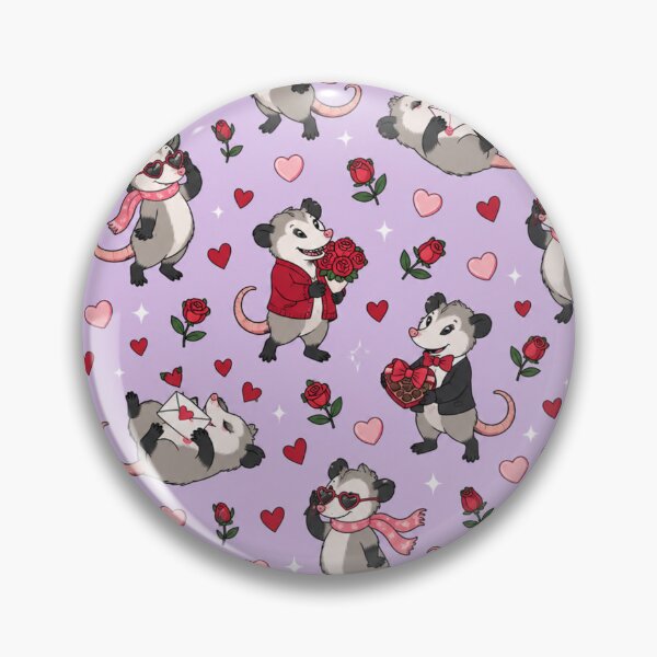 Item preview, Possum Valentine | Funny Opossums with Red Roses, Heart Sunglasses and Love Letters designed and sold by Furrenzy.