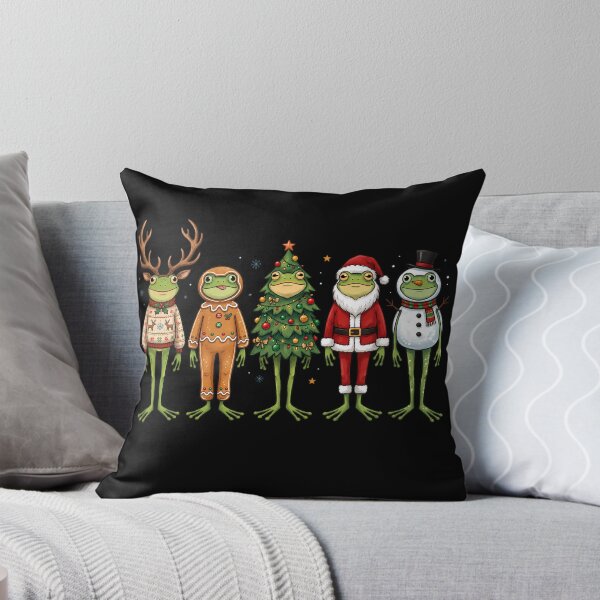 Item preview, Five Christmas Frogs in Festive Character Costumes designed and sold by BancaJone.