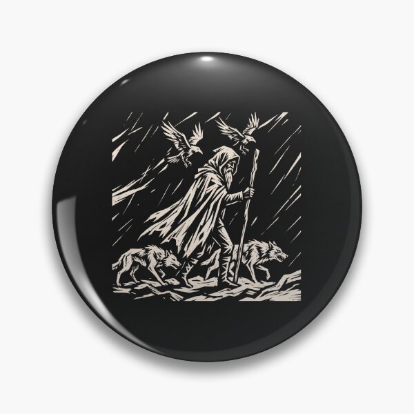 Item preview, Odin the Wanderer – Norse Expressionist Woodcut designed and sold by Odd World.