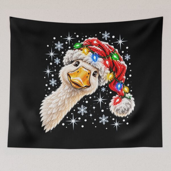 Item preview, Christmas Goose with Glowing Lights and Snowflakes designed and sold by BancaJone.