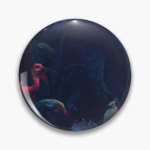 Item preview, Surreal Tropical Jungle Night - Exotic Birds & Monstera Leaves designed and sold by Vizerskaya.