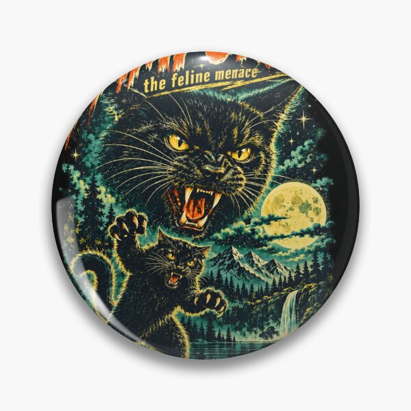 Item preview, Vampire Black Cat Above Moonlit Mountain Lake designed and sold by BancaJone.