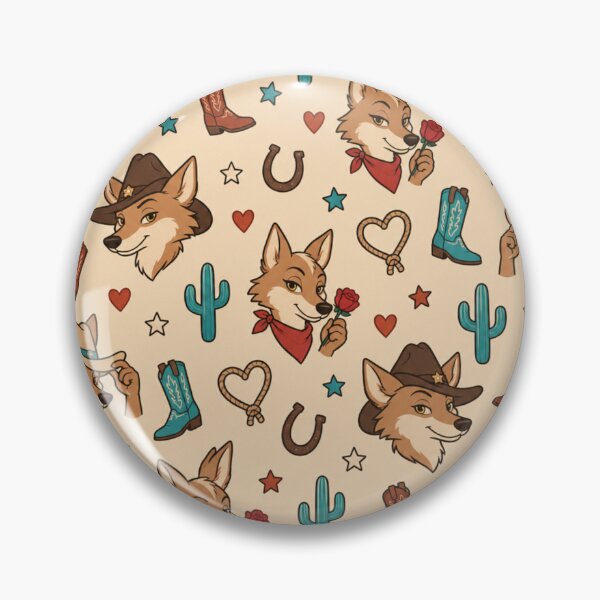 Item preview, Coyote Cowboy | Flirty Western Coyotes in Cowboy Hats with Roses, Boots and Cactus designed and sold by Furrenzy.