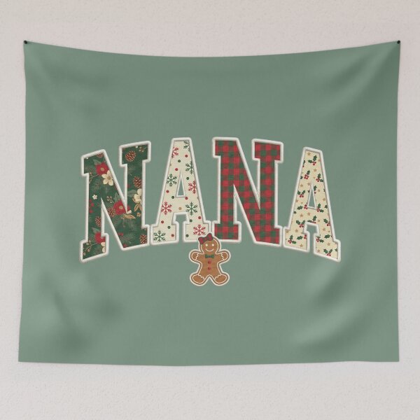 Item preview, Christmas Nana Faux Patchwork Pattern II designed and sold by Lemon Pepper.