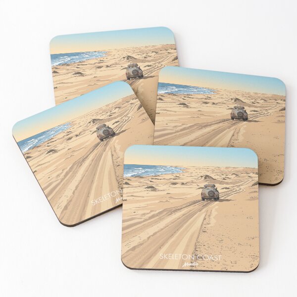 Item preview, Skeleton Coast Namibia Atlantic Coast Dune 4x4 Retro Vintage Design Motif designed and sold by strandbar.