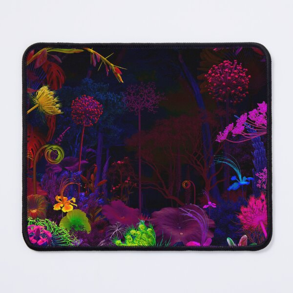 Item preview, Luminous Bioluminescent Jungle - Glowing Neon Floral Fantasy designed and sold by Vizerskaya.