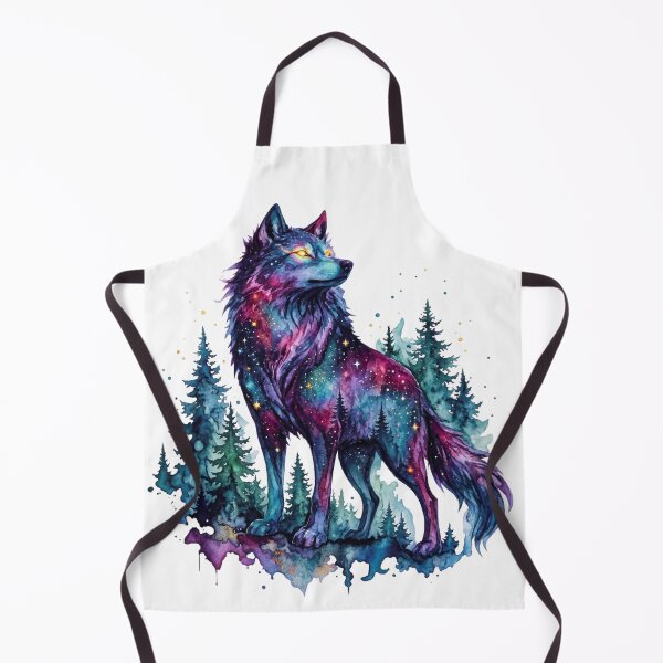 Item preview, Celestial Watercolor Galaxy Wolf - Cosmic Forest GuardianCosmic Forest Guardian designed and sold by GabeMountainArt.