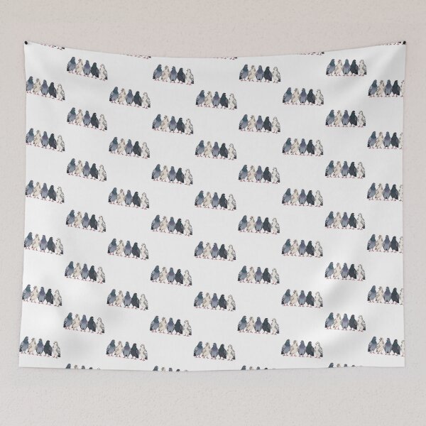 Item preview, Colorful Pigeon Flock Urban Wildlife Bird Art designed and sold by amberwell-snake.