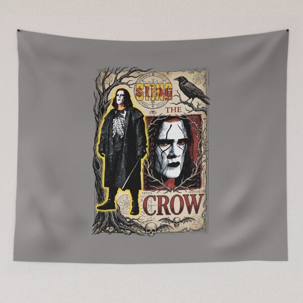 Item preview, Sting Crow Persona Vintage Wrestling Graphic Tee-87 designed and sold by ChantEhrlich.