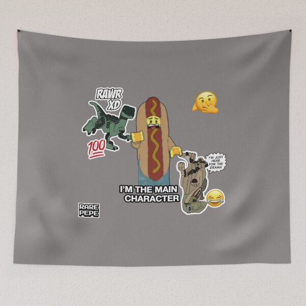 Item preview, Raptor Hot Dog Minifig Confrontation Tee-71 designed and sold by BilgiHasan.