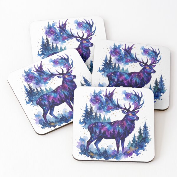 Item preview, Celestial Galaxy Stag Cosmic Deer Forest Guardian designed and sold by GabeMountainArt.