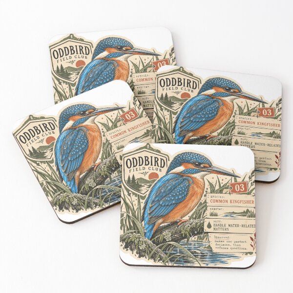 Item preview, Common Kingfisher — Handles Water-Related Matters | Oddbird Field Club designed and sold by OddbirdForest.