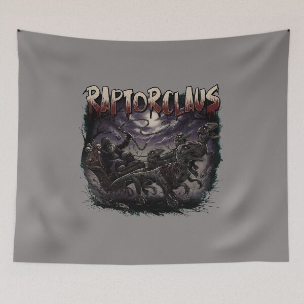 Item preview, Raptorclaus Christmas Dinosaur Sleigh T-Shirt-11 designed and sold by BilgiHasan.