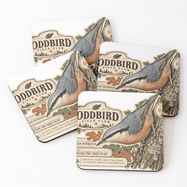Item preview, Eurasian Nuthatch — Revises the Tree Plan | Oddbird Field Club designed and sold by OddbirdForest.