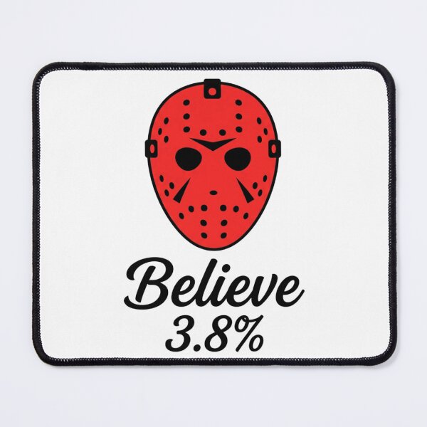 Item preview, Believe Red Hockey Mask Horror Graphic Design designed and sold by LindaasDesigs.