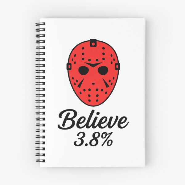 Item preview, Believe Red Hockey Mask Horror Graphic Design designed and sold by LindaasDesigs.