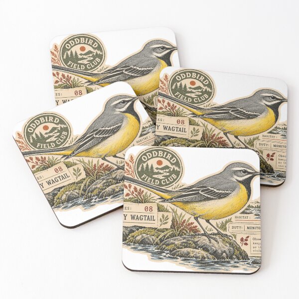 Item preview, Grey Wagtail — Monitors the Waterline | Oddbird Field Club designed and sold by OddbirdForest.
