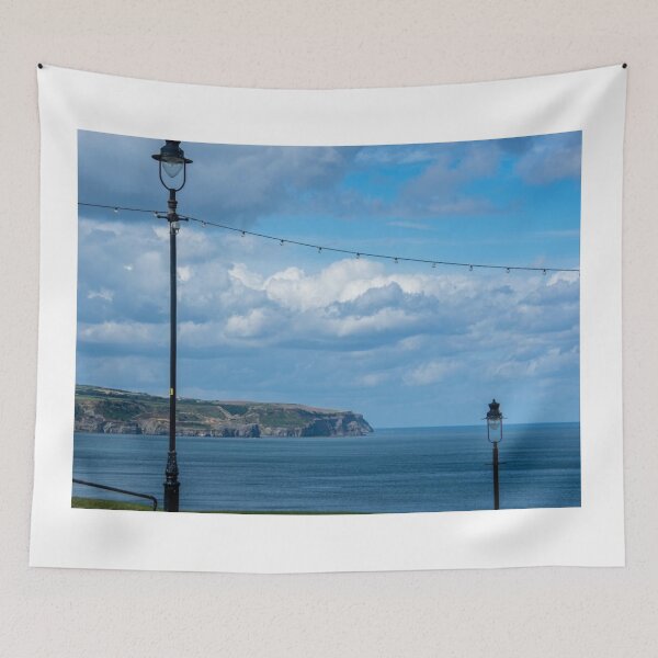 Item preview, Whitby Coastal View through Lamp Posts designed and sold by Astute-Artio-Photography.