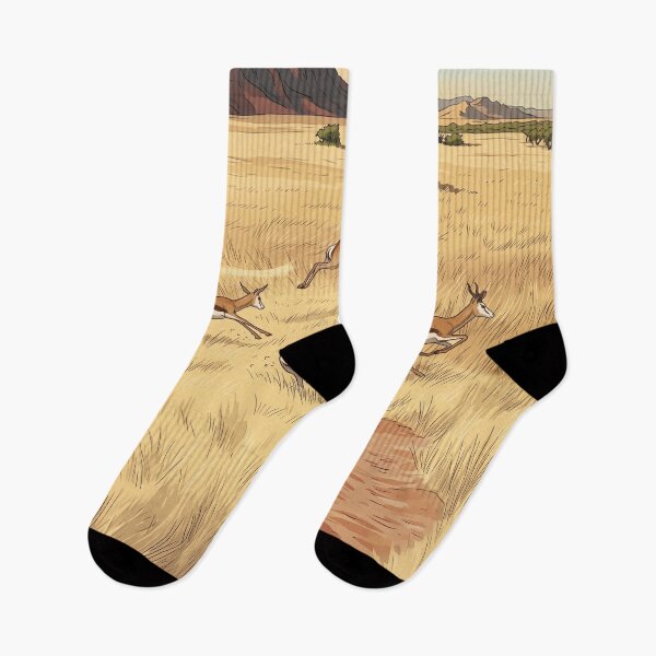 Item preview, Marienfluss Valley Namibia Springbok Steppe Kaokoveld Retro Vintage Design Motif designed and sold by strandbar.