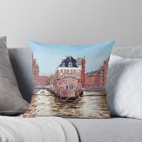 Item preview, Hamburg Watercolor Print – Germany Cityscape Wall Art designed and sold by POSTERIOCREW.