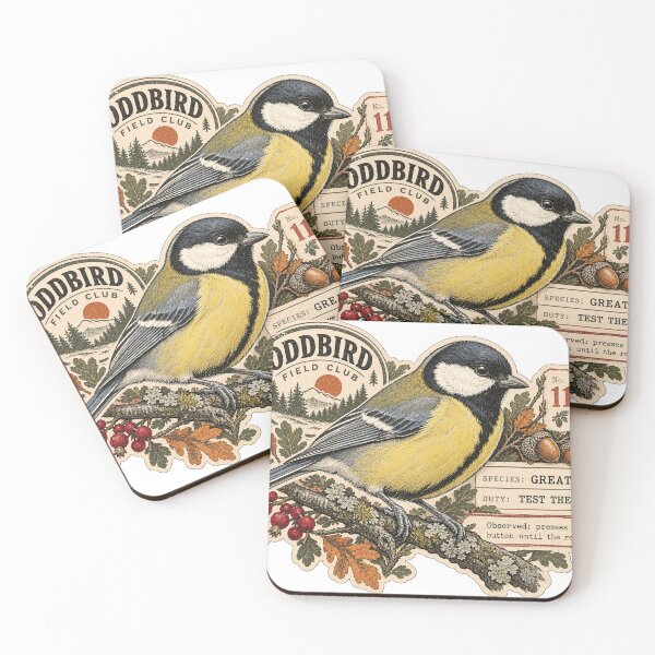 Item preview, Great Tit — Tests the Alarm | Oddbird Field Club designed and sold by OddbirdForest.