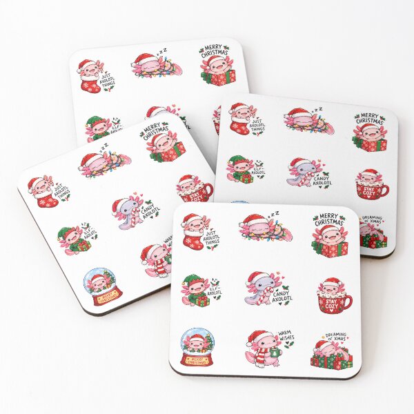 Item preview, Cute Pink Axolotl Bubble Boba Tea Aesthetic Sticker Pack Sheet designed and sold by yunamaliskova.