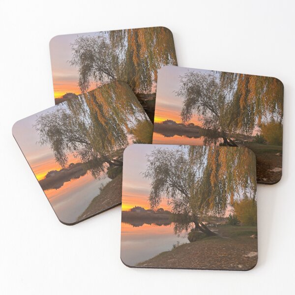 Item preview, Ukraine Golden Sunset Willow Tree River Autumn Landscape designed and sold by Каленчук Арт.