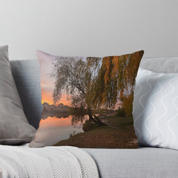 Item preview, Ukraine Golden Sunset Willow Tree River Autumn Landscape designed and sold by Каленчук Арт.