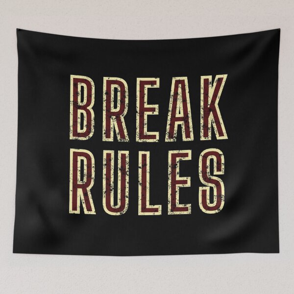 Item preview, Break Rules Motivational Vintage Typography designed and sold by Detroja Typography.